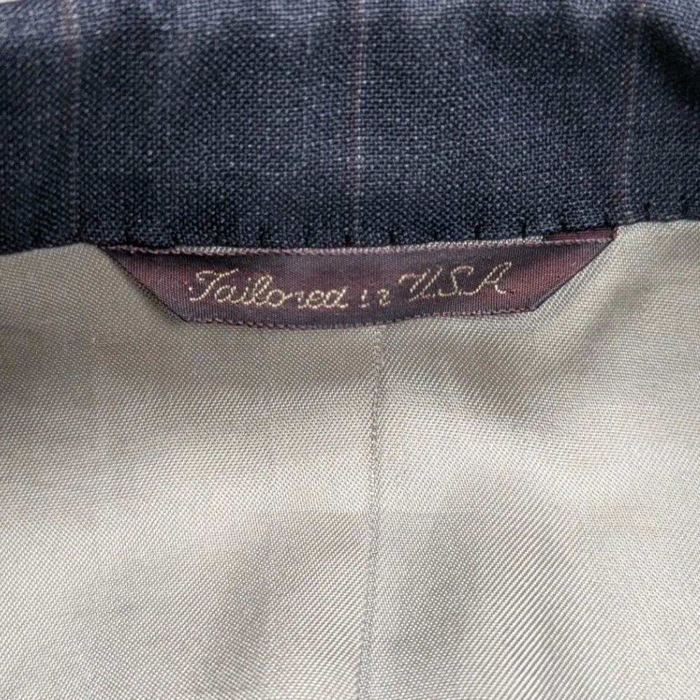 Nordstrom Men's 44R Pinstripe Wool Blazer Suit Jacket Sport Coat Tailored USA